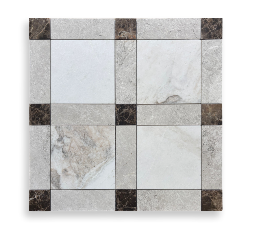 ST2V650/RIV MONT BLANC & TUNDRA HONED MARBLE 266X266X10