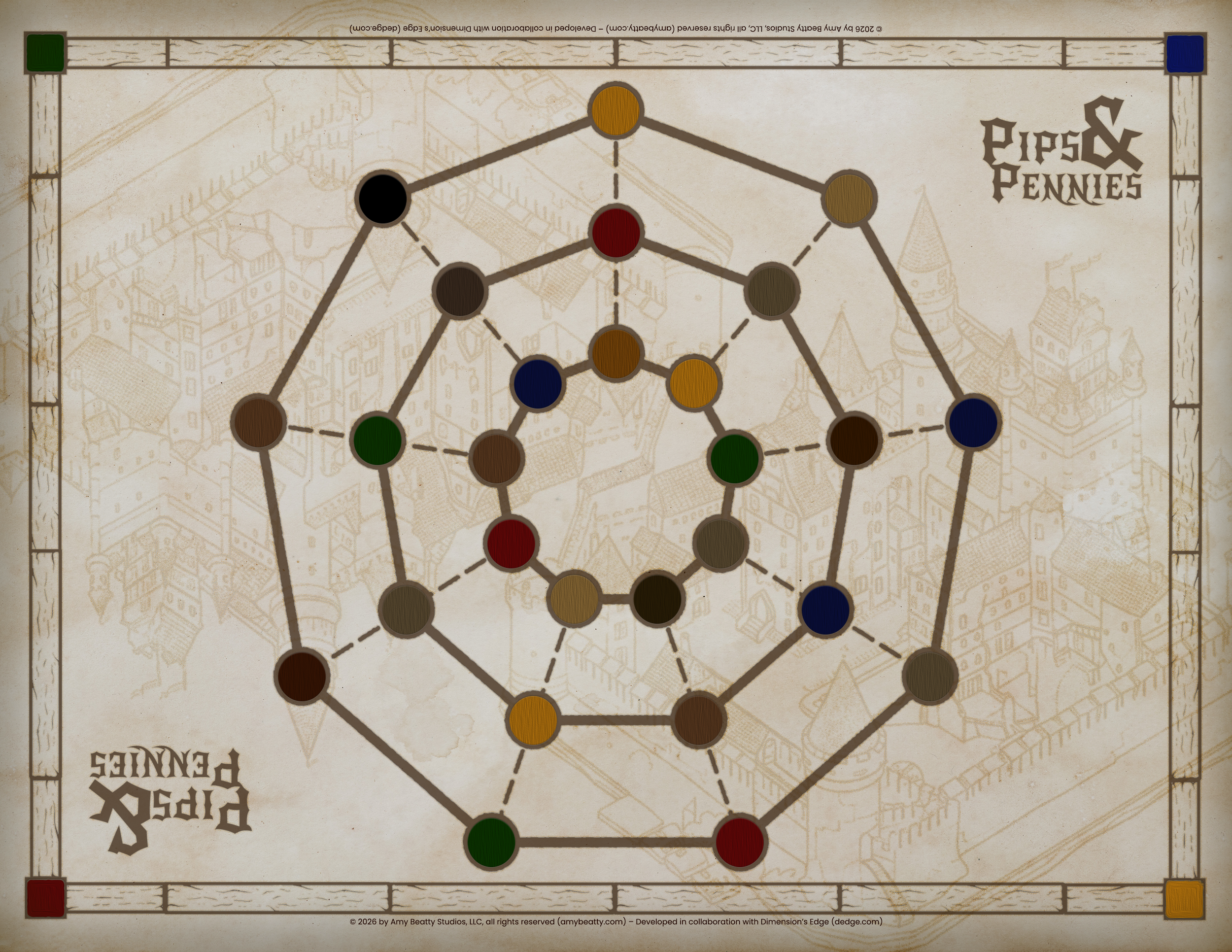 Pips and Pennies Game Board