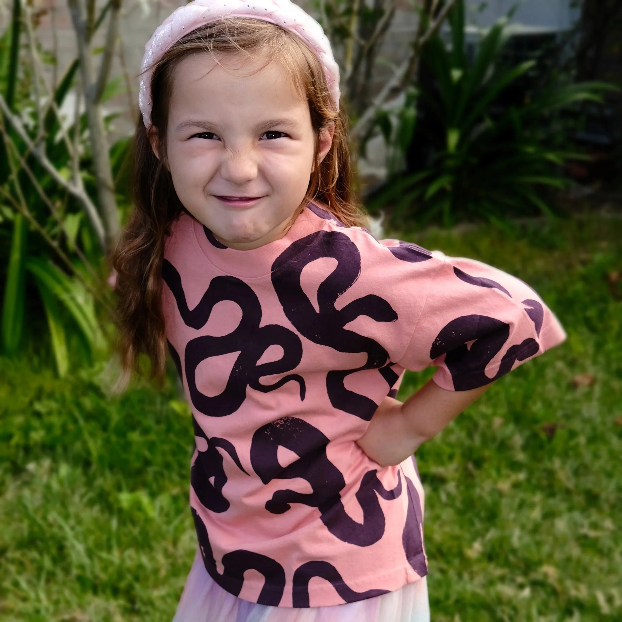 Snake Shirt, Coral, Kids