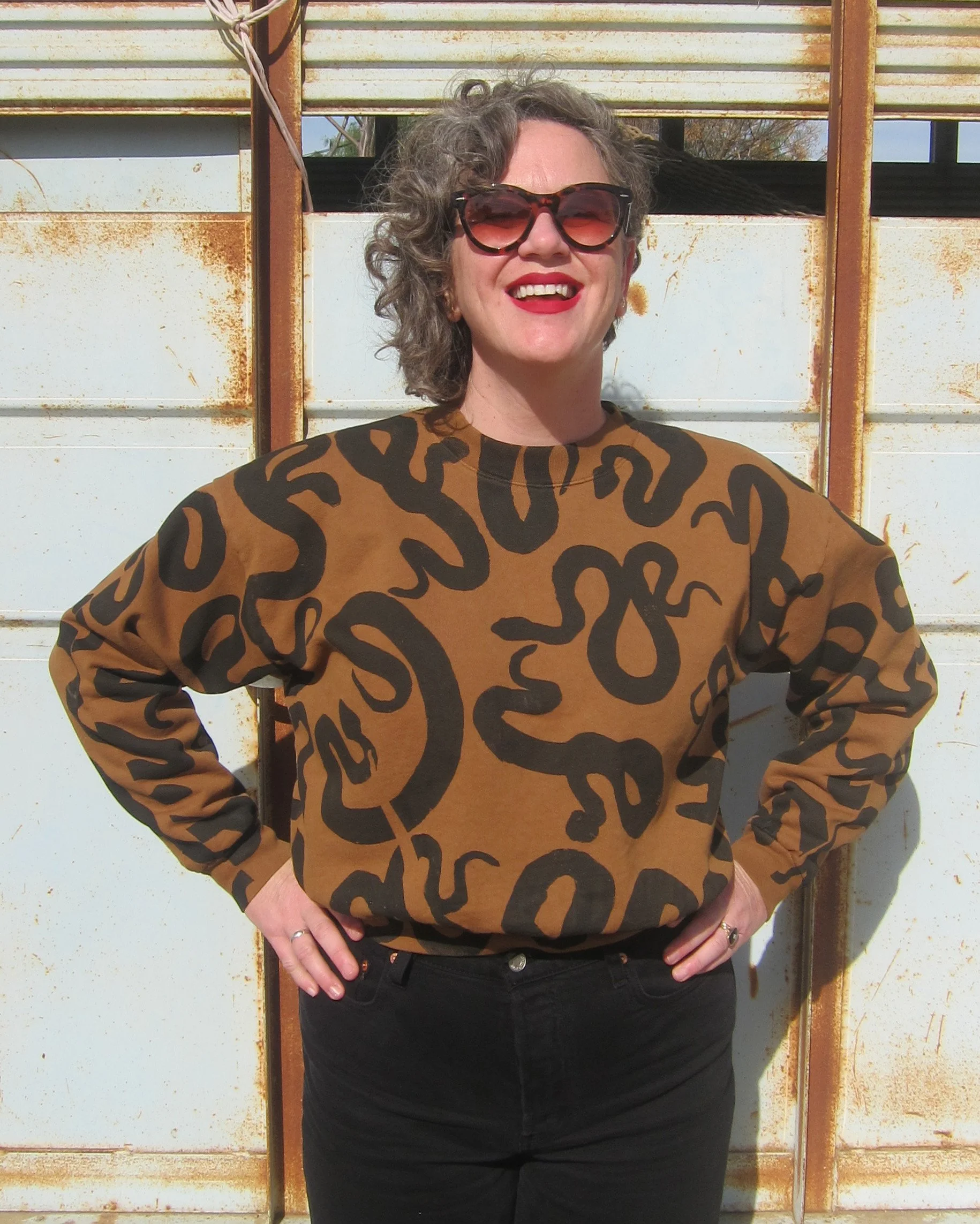 Snakes Cropped Pullover