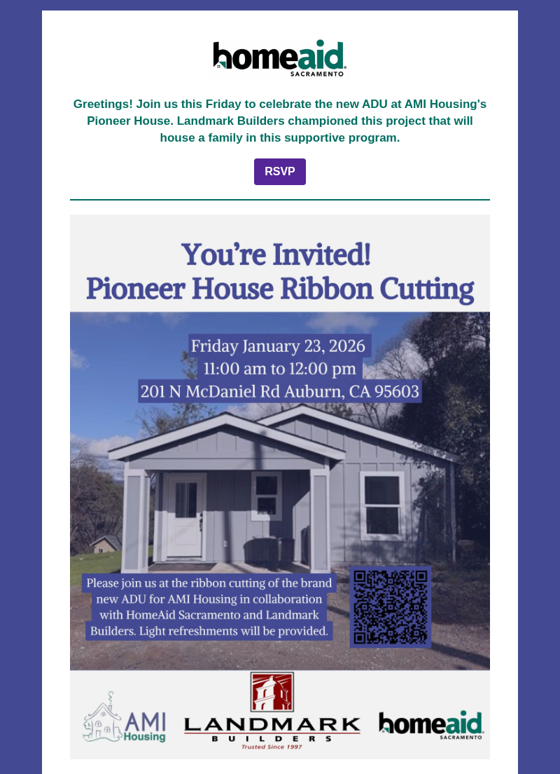 You’re Invited!  Pioneer House Ribbon Cutting