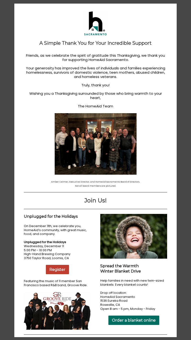 A Heartfelt Thank You