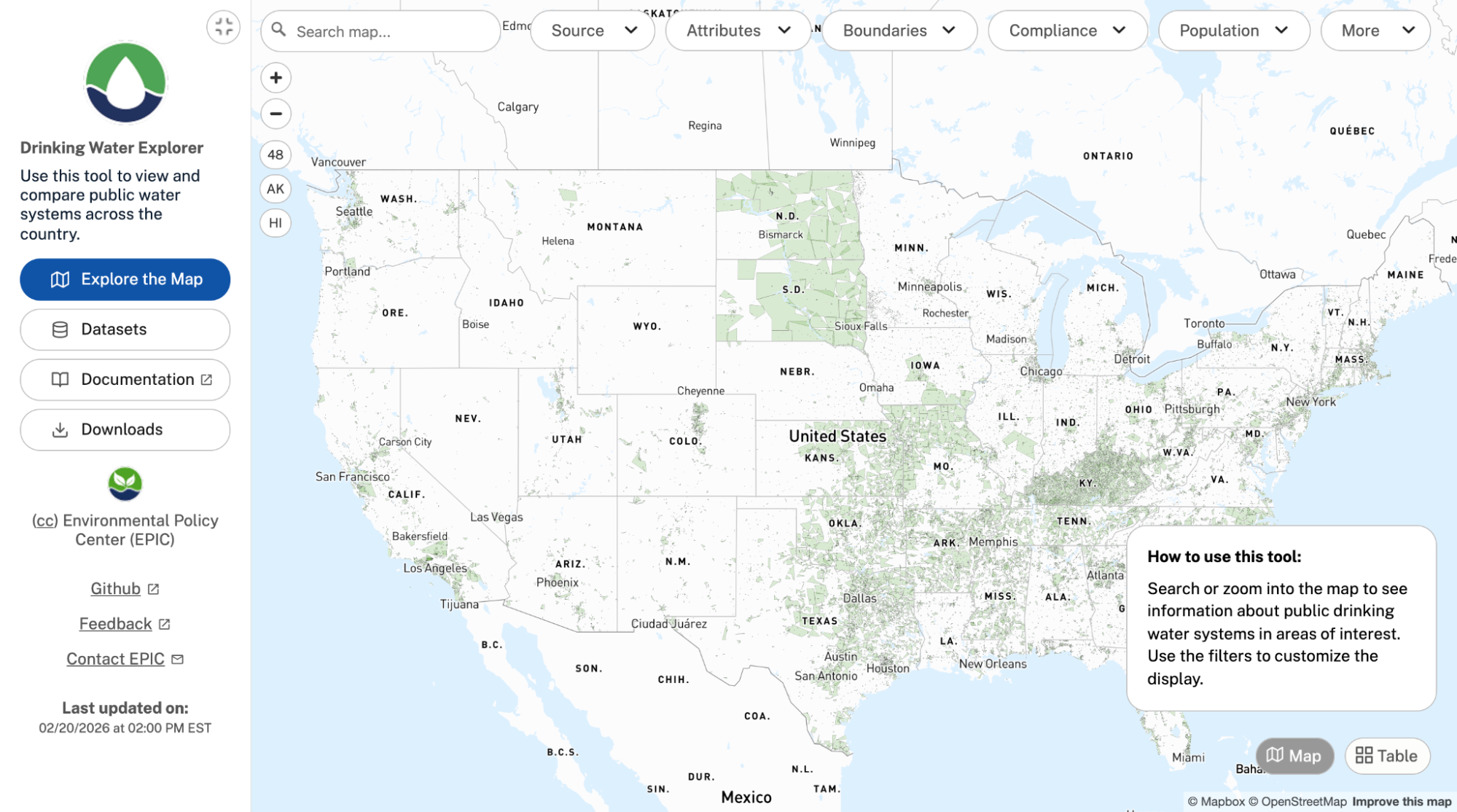 Access the tool via our website