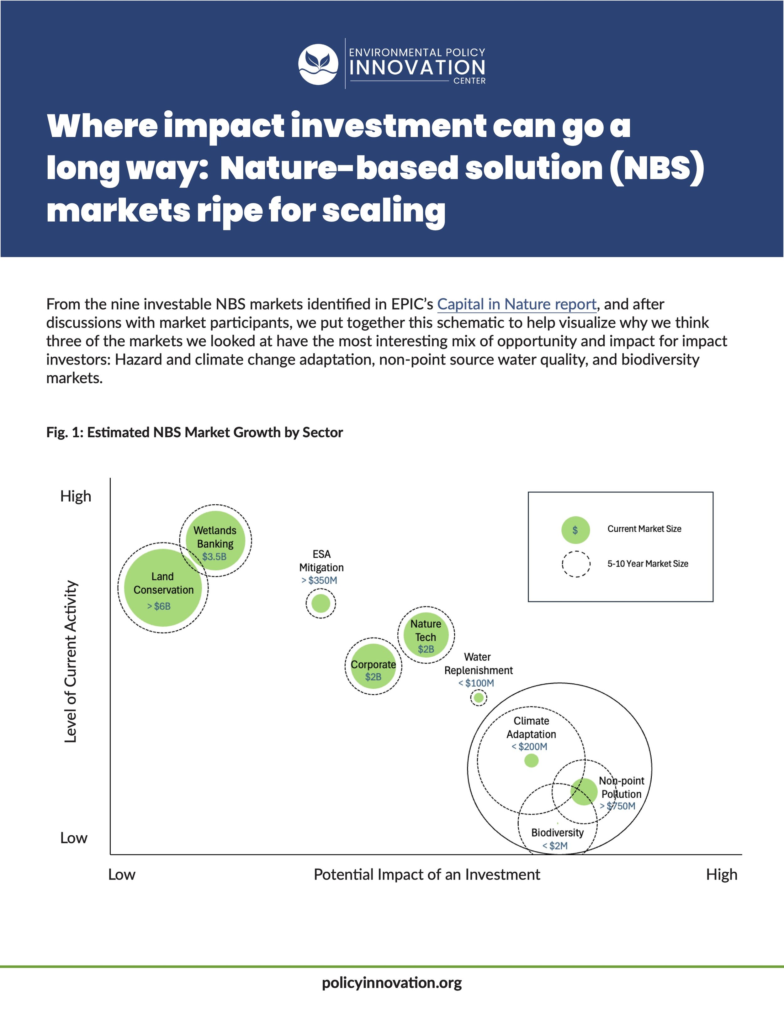 Where impact investment can go a long way: Nature-based solution (NBS) markets ripe for scaling