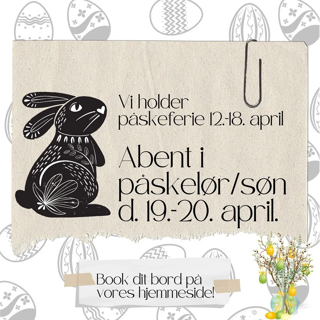 🐣 Vi holder påskeferie lidt tidligt, så vi kan holde åbent for jer i påske weekenden! 
✨ Villa Vi holder lukket d. 12.–18. april
🧇 Åbent lørdag & søndag d. 19. og 20. april
#villavi #villavidk