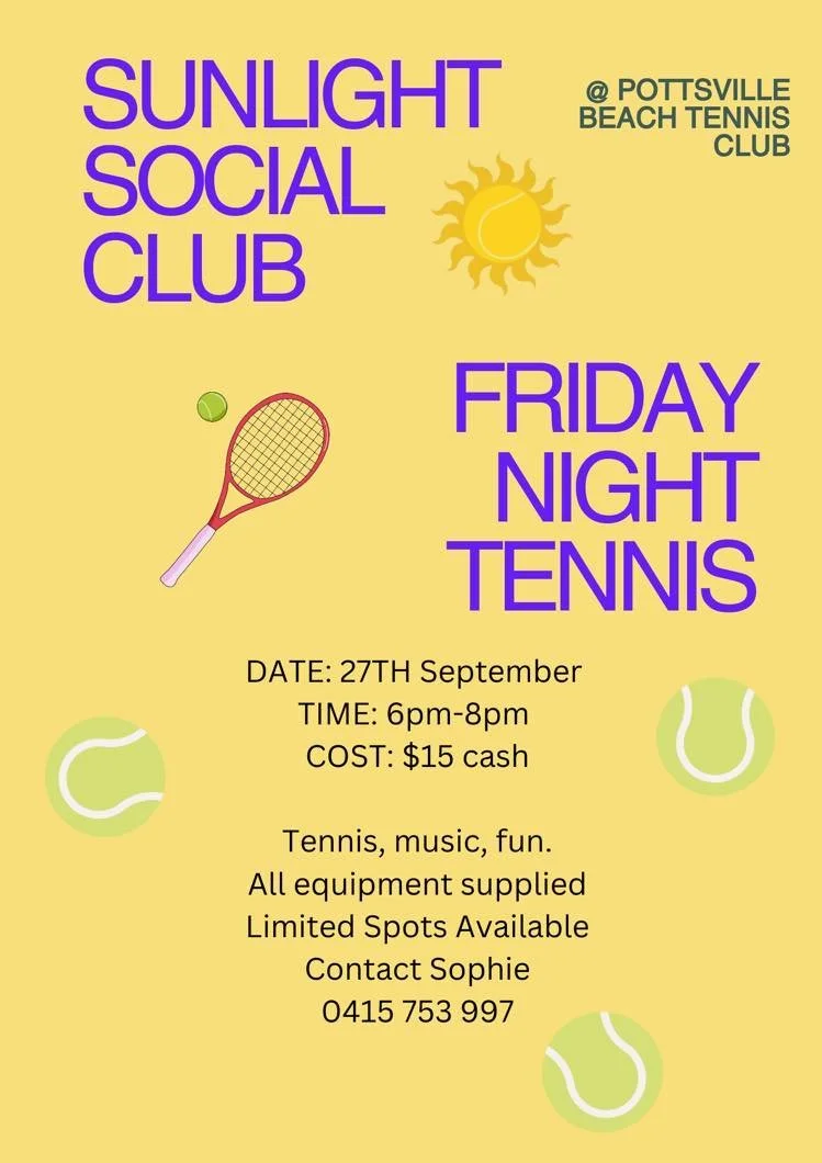 POSTPONED DUE TO WEATHER 🌧️Sunlight Social Club Friday Night Tennis