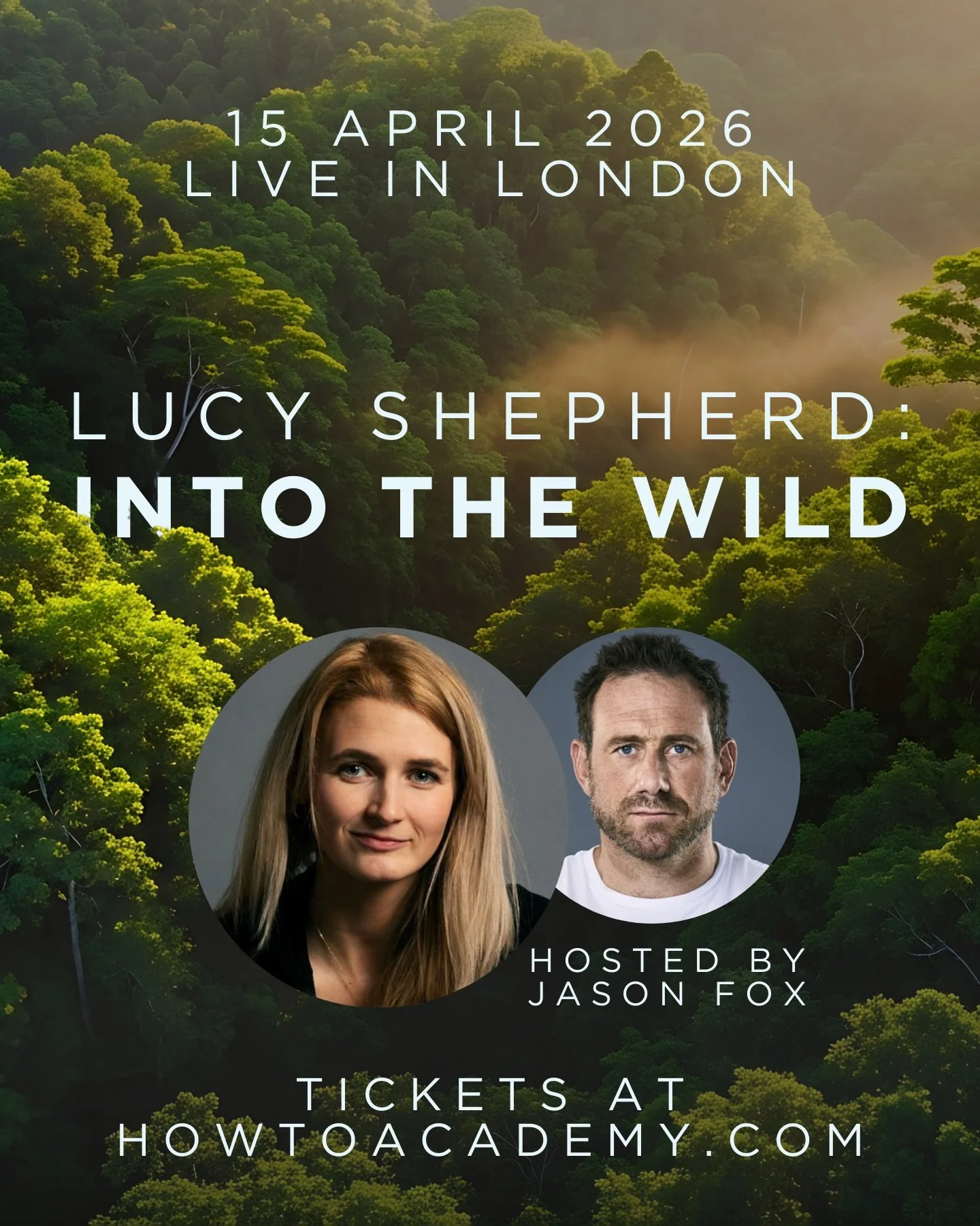 🚨 LIVE EVENT! Join me and @jason_carl_fox for a live conversation in London. 

To celebrate the release of my debut book INTO THE WILD, we&rsquo;ll be sharing stories and talking everything from exploration, fear, resilience and what wild places sti