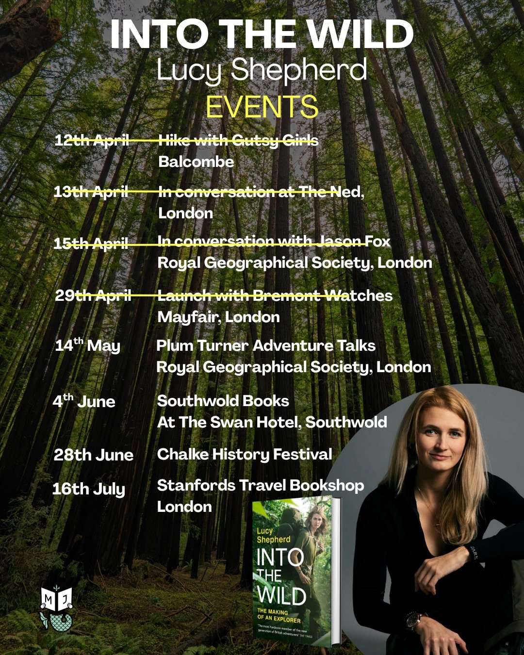 ☀️ 📗 Public Book events and Book Signings dates coming up this summer&hellip; ✍️ 

Tickets are available for all except for the Stanfords event - link for this will be coming soon. 🌎 

If you&rsquo;re out of the UK and still wanting to hear the sto