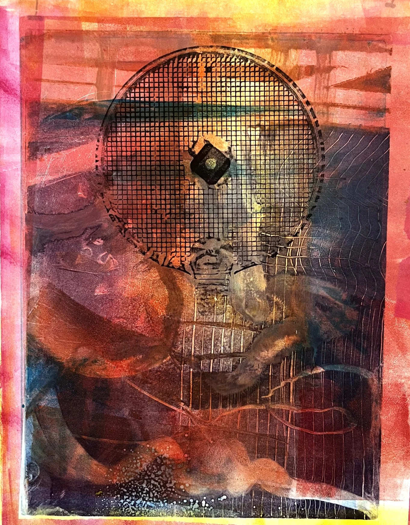 MATERIAL 1. intaglio monoprint from "found" objects