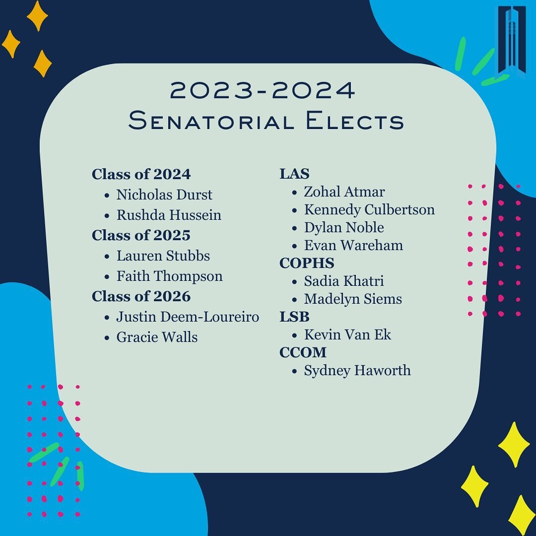 Congratulations to our senatorial elects!