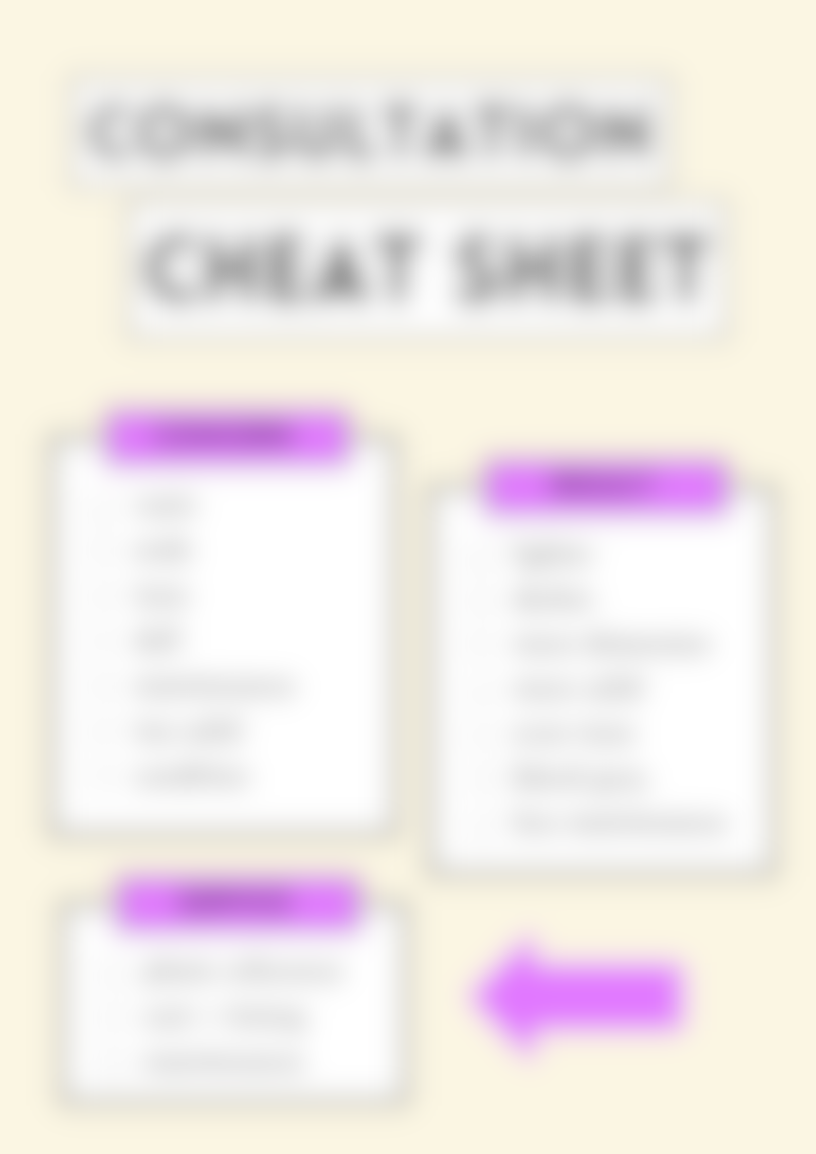 Consultation Cheat Sheet