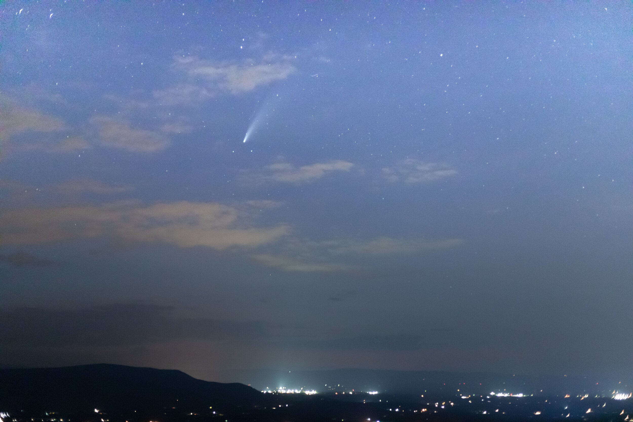 Comet Neowise over Shenandoah Valley