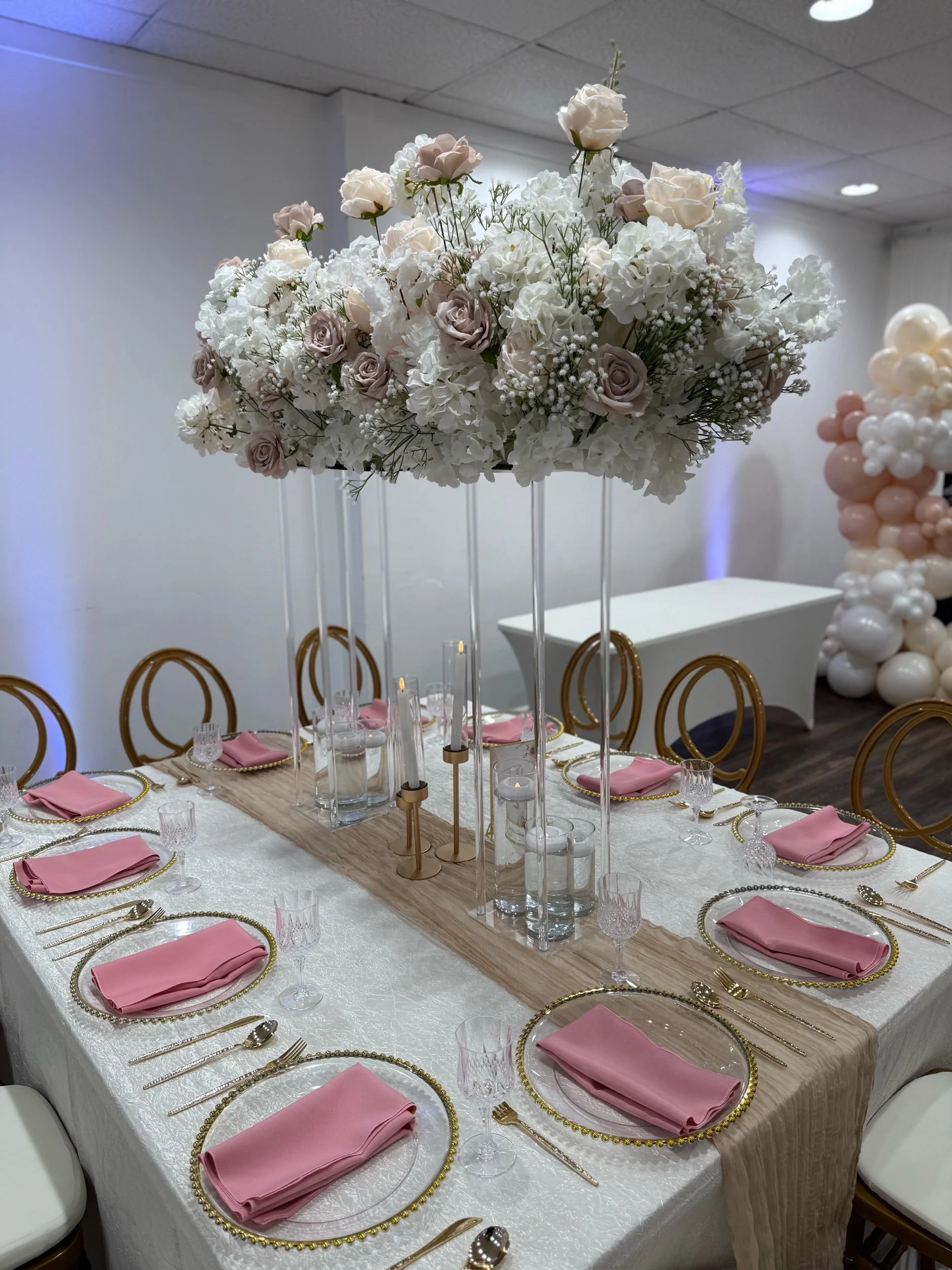 The Marcy Blush Pink/White/Ivory Faux Floral