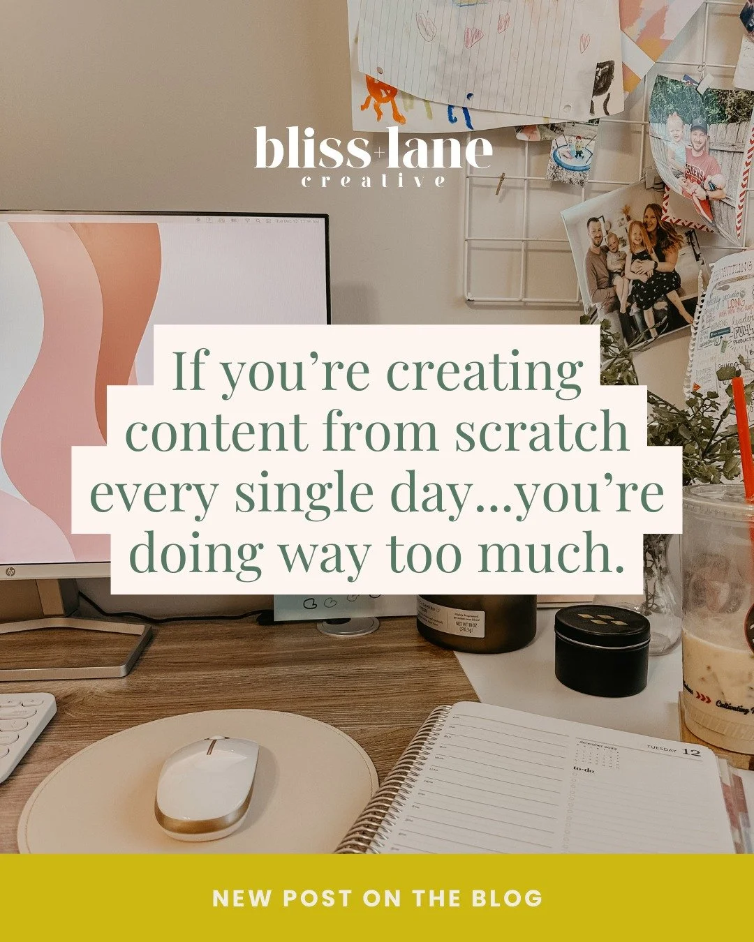 Here's your reminder that ONE idea can become an entire week of content.
Blog &rarr; In feed post &rarr; Newsletter &rarr; YouTube &rarr; Reel &rarr; Thread &rarr; LinkedIn &rarr; Pinterest &rarr; all of it.

You don&rsquo;t have to come up with unli