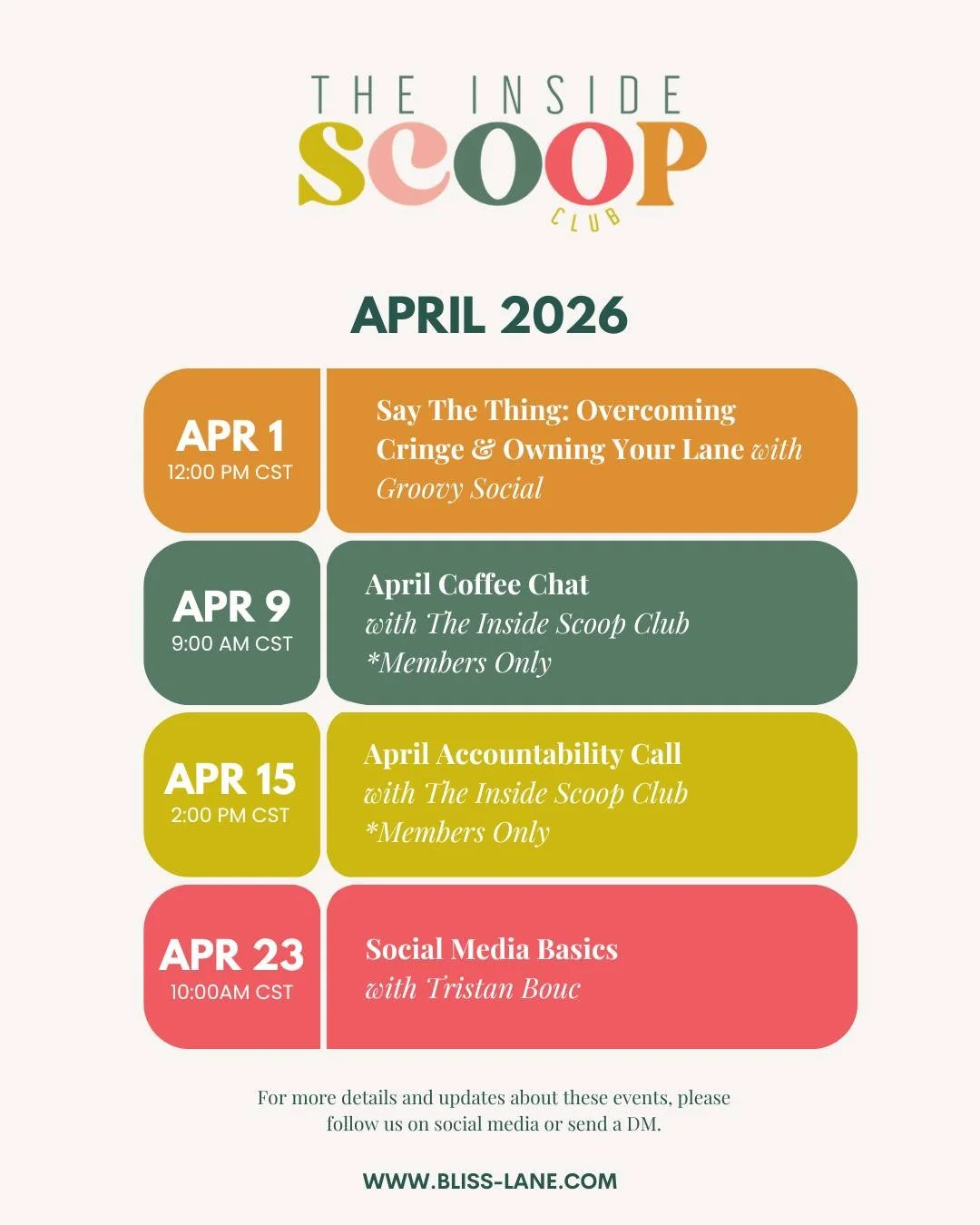 Yes, I'm aware that it's already the second week of April but sometimes that's how things go, okay?! Join us as a member so you can come tomorrow for our members coffee chat all about money mindsets! (which we're following up with a training in May!)