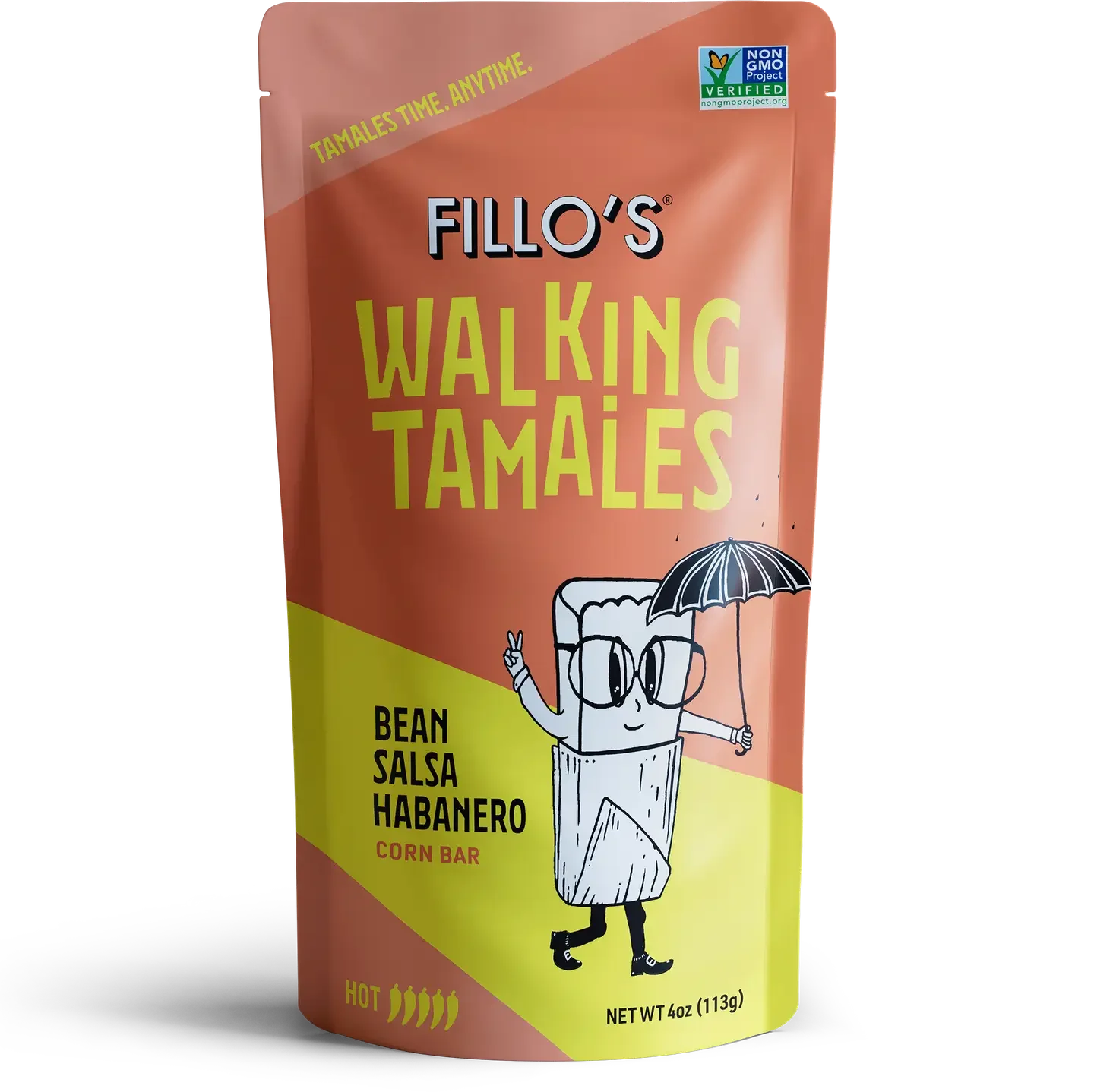 Fillo’s Walking Tamales – Bean Salsa Habanero