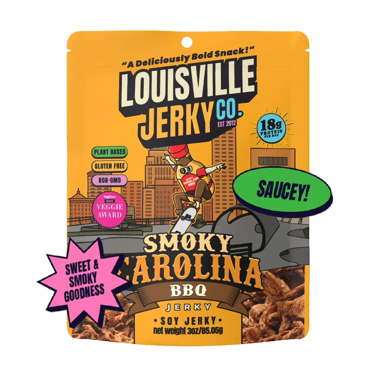Louisville Jerky Co. Smoky Carolina BBQ Soy Jerky