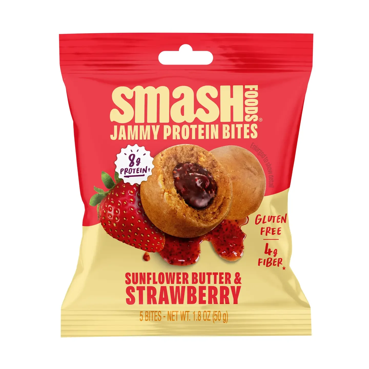 Smash Foods - Sunflower Butter & Strawberry Jammy Protein Bites