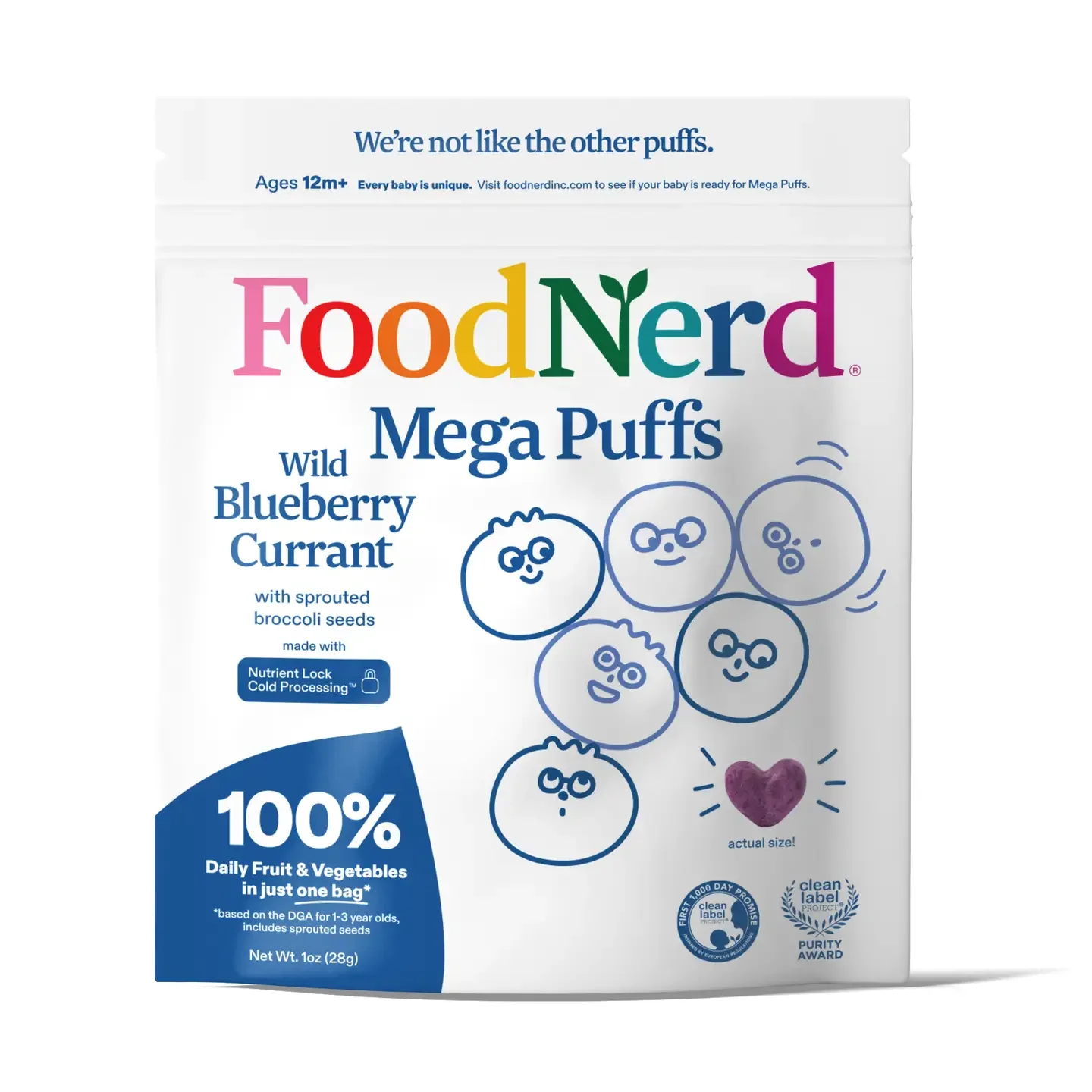 FoodNerd Mega Puffs - Wild Blueberry Currant