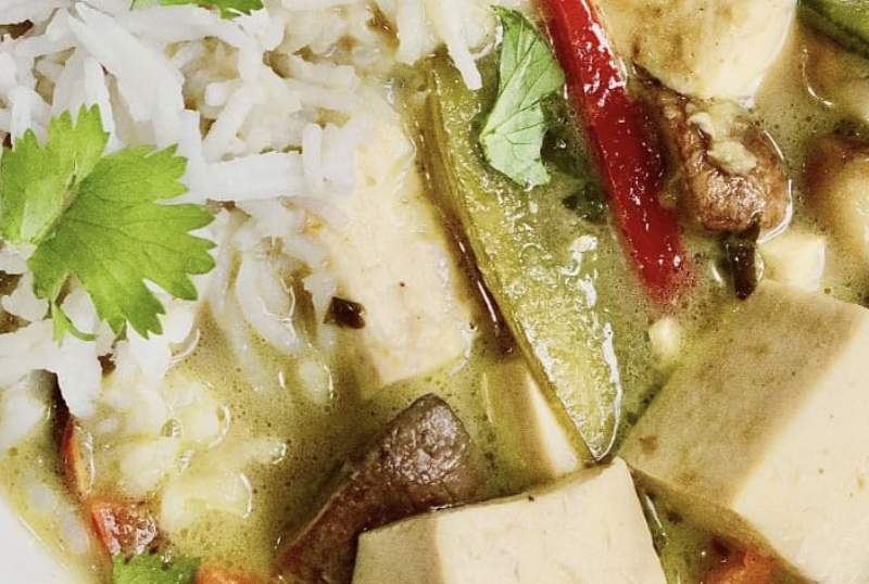 Additional Thai Green Curry Tofu over Brown Rice