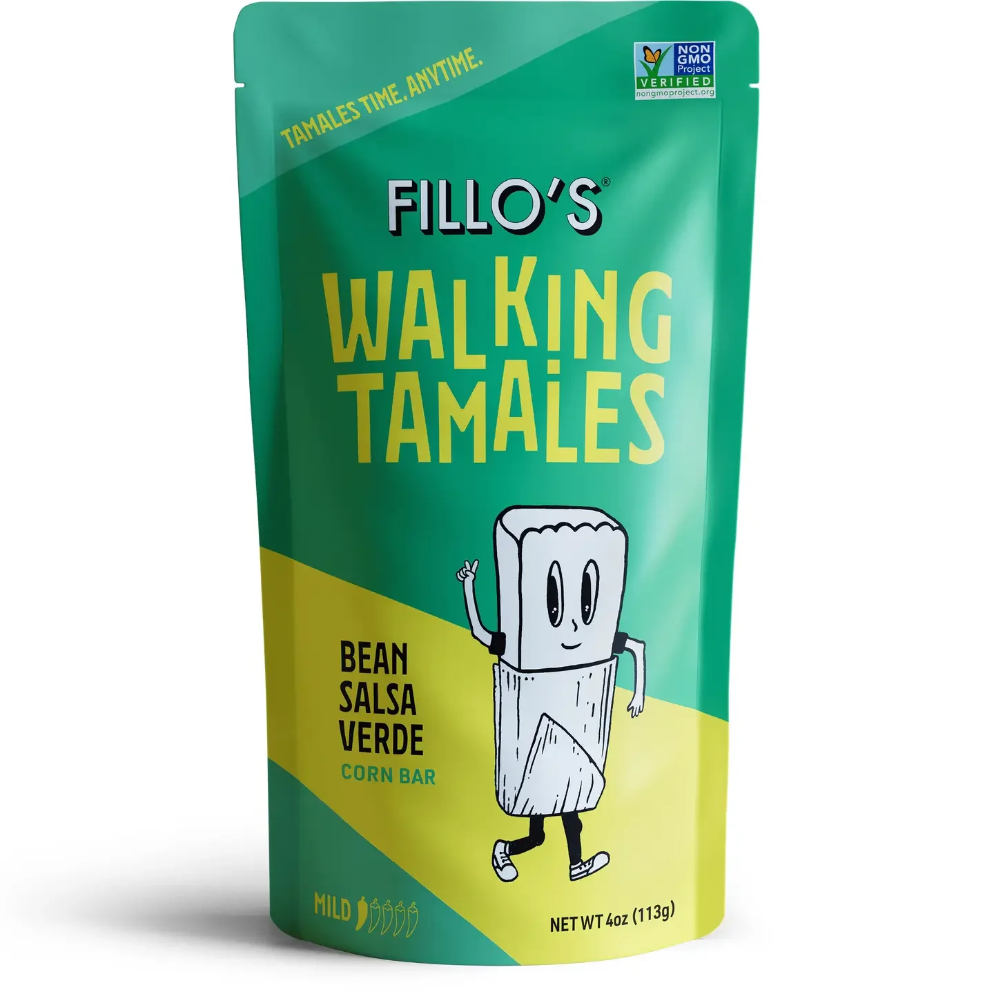 Fillo’s Walking Tamales – Bean Salsa Verde Walking Tamales