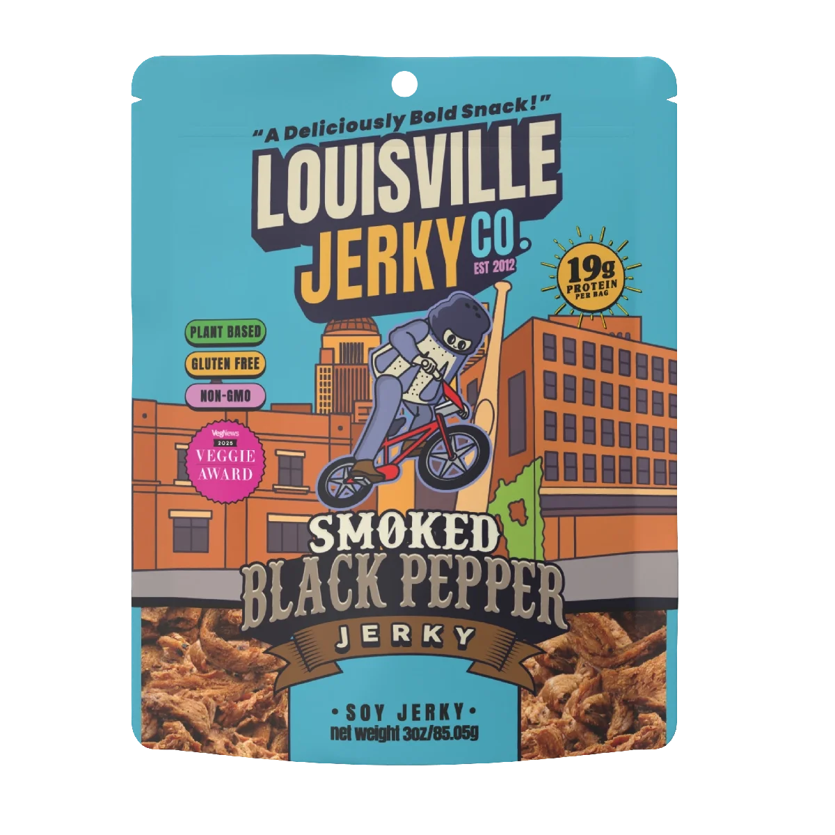 Louisville Jerky Co - Smoked Black Pepper Plant-Based Jerky