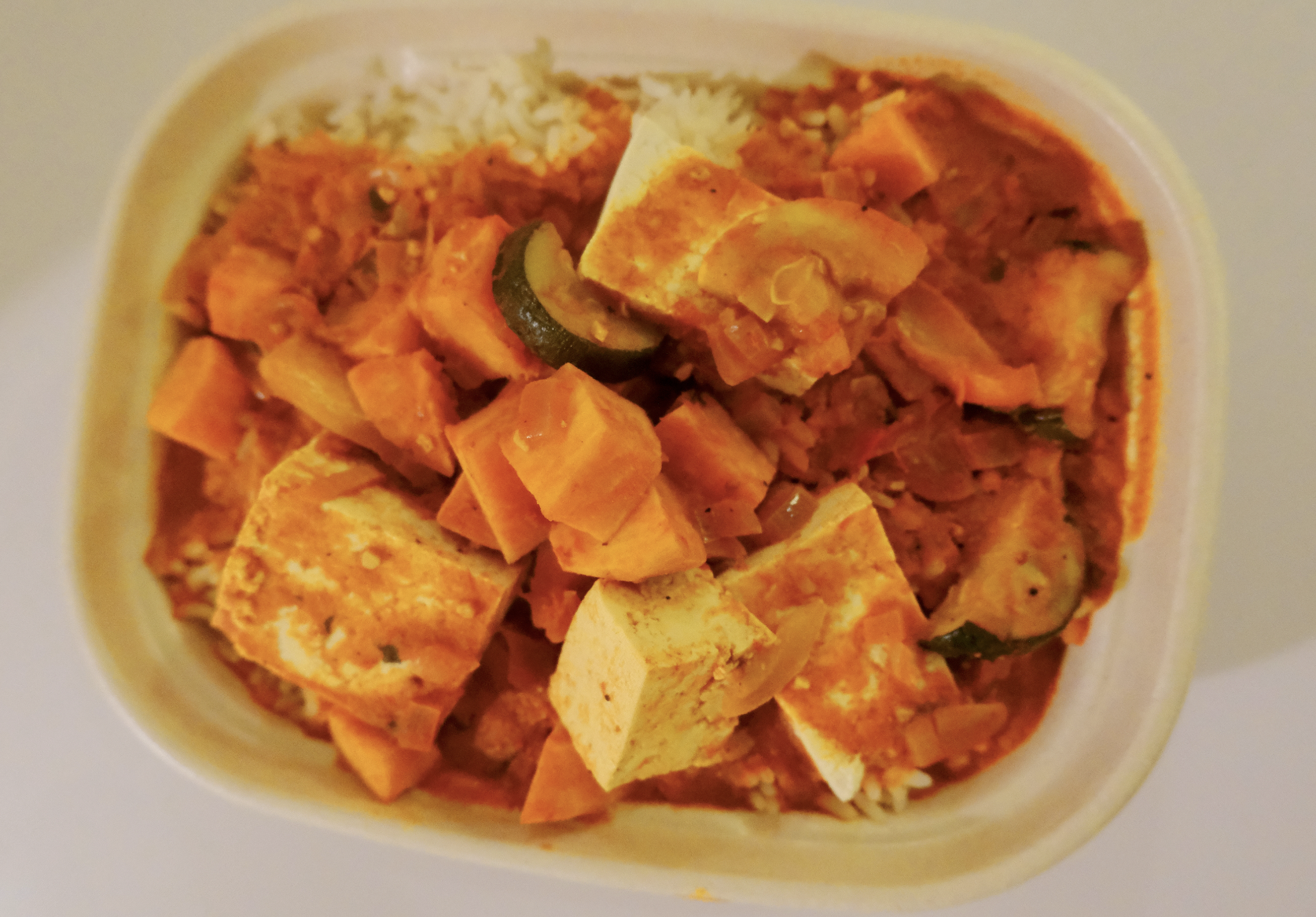 Thai Coconut Curry Tofu Rice Bowl