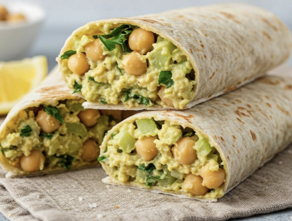 Herbed Chickpea "tuna" Salad Wrap
