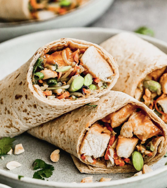Thai Peanut Grilled Chick’n Wrap