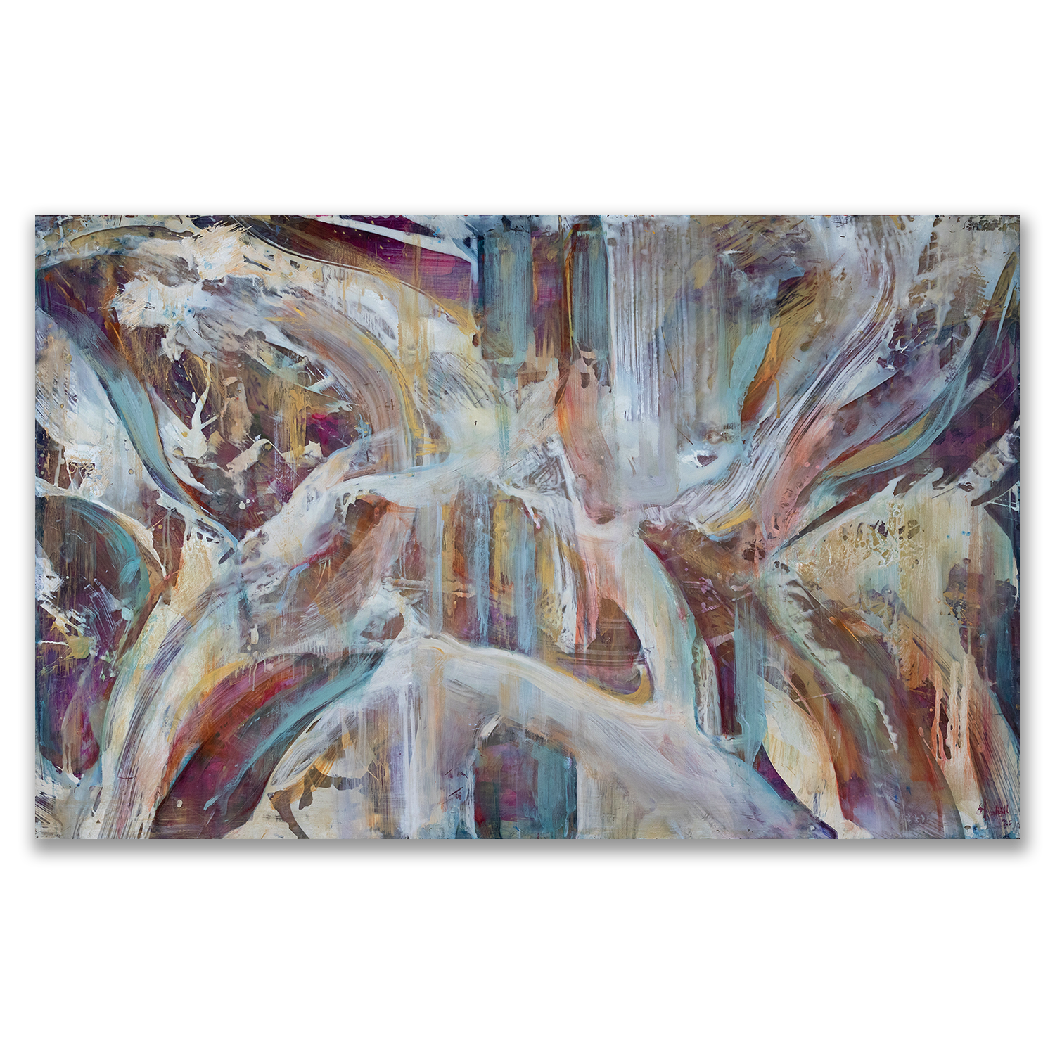 Agave, Magenta and Gold |  40" x 60'