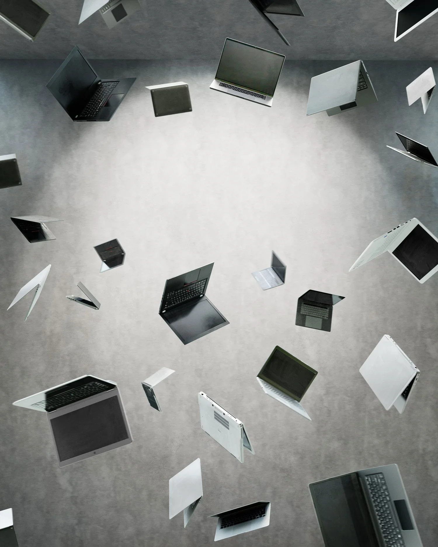 Google ChromeOS Flex laptop advertising image created and finished in CGI by Radwolf