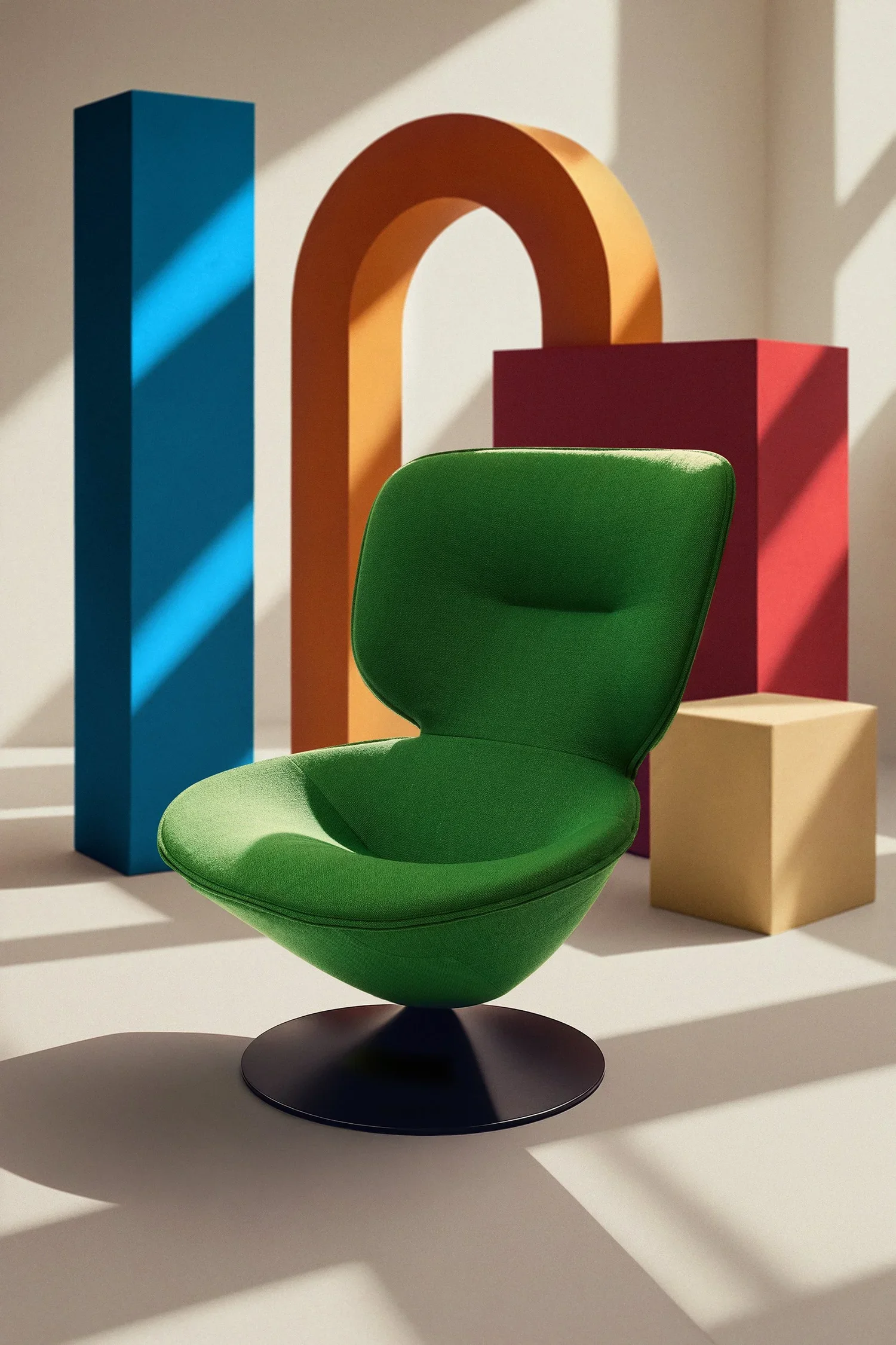 Chair integrated into a custom environment for Mod Mod Magazine
