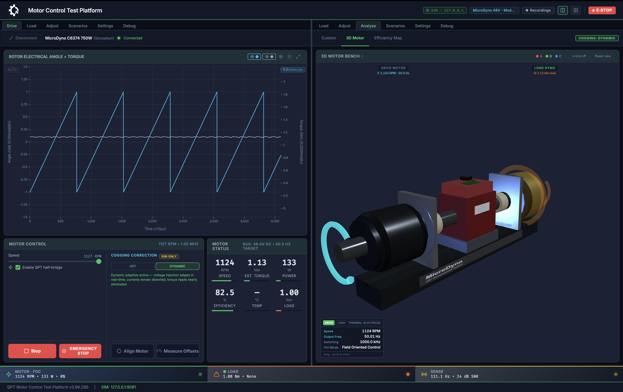 QPT opens customer demos of MicroDyno: world's first 1MHz GaN motor drive with dynamic cogging correction and “Sensing without Sensors”.