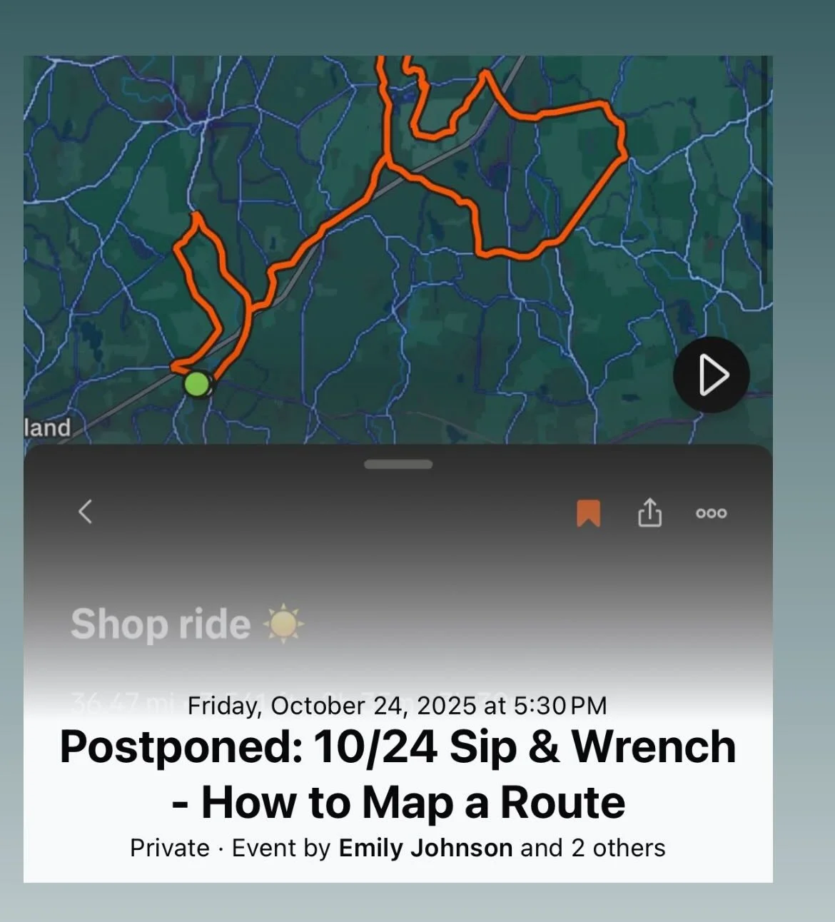 Rescheduled- Women’s coffee clinic- How to Map a Route