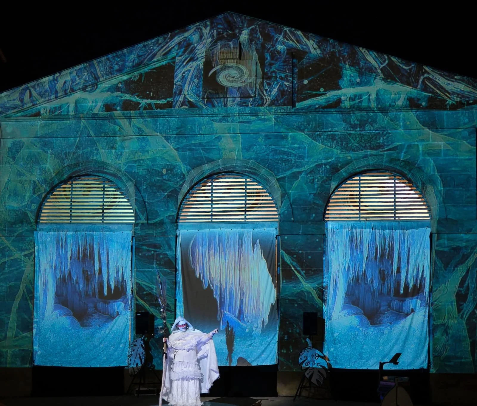 univers visuel - mapping sur la Halle Dardé 