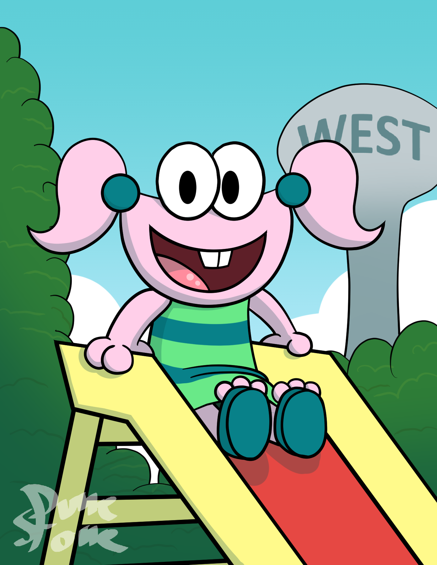 Pinkie on a Slide.png