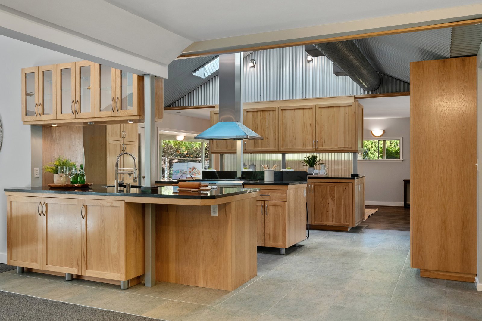 view of the open concept kitchen from the living room
