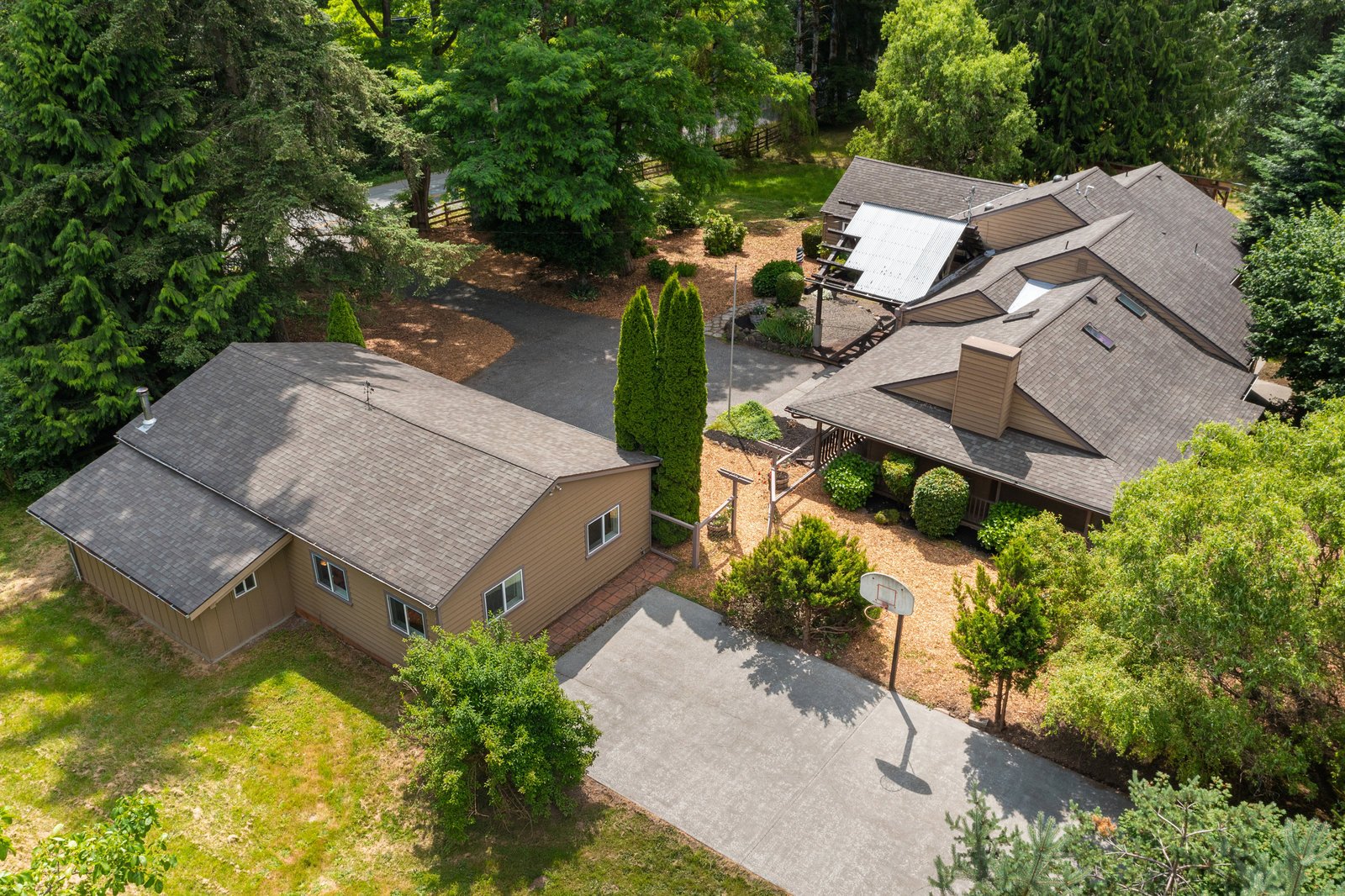 another overhead view of the home