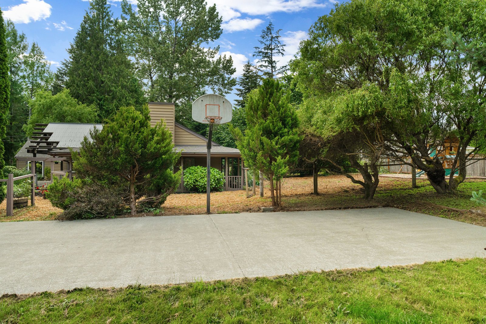 close up of the basketball court