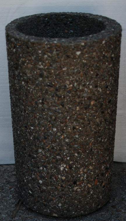 concrete cigarette receptacle 16