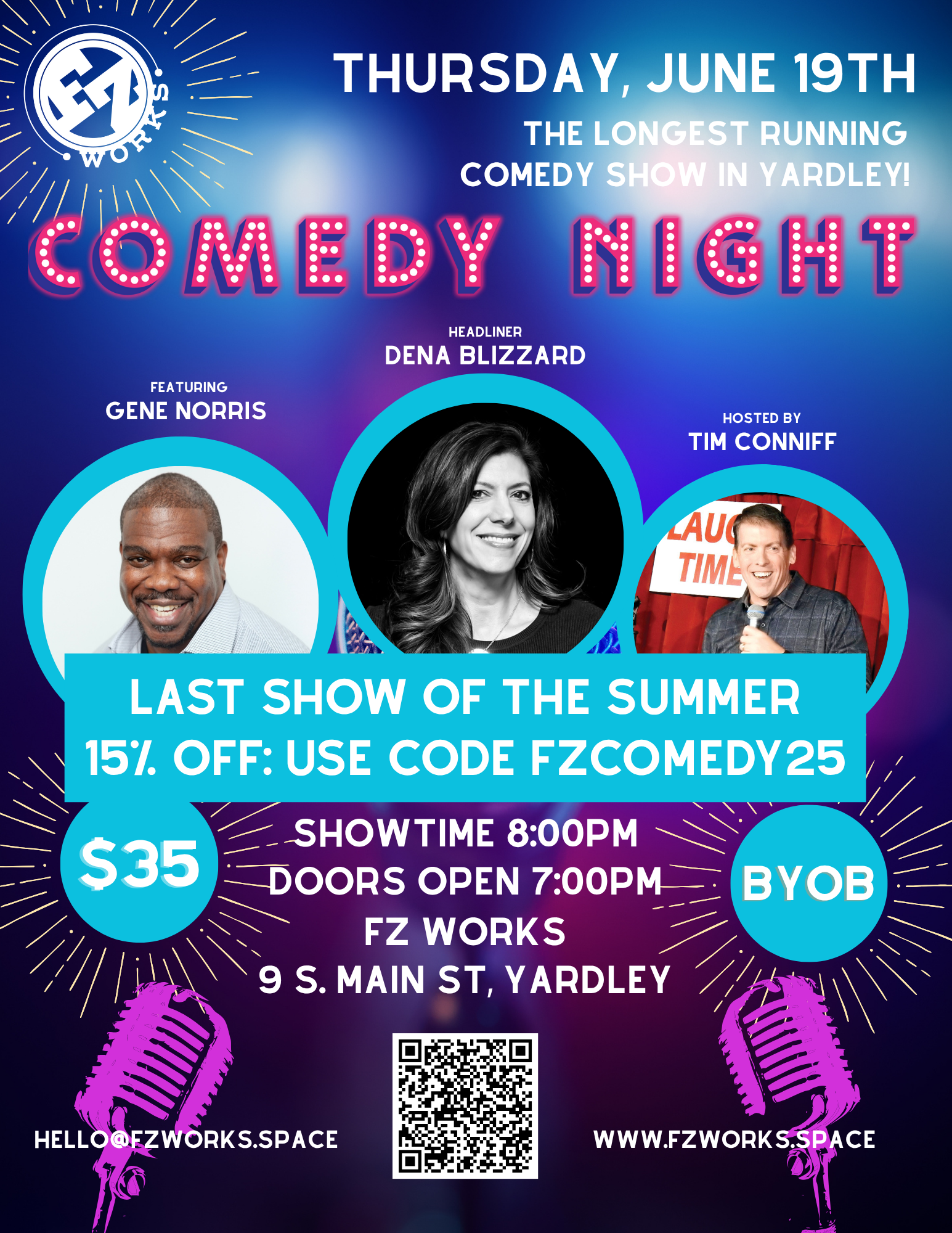 FZ Comedy Night - June 19th - 15% OFF use code: FZCOMEDY25