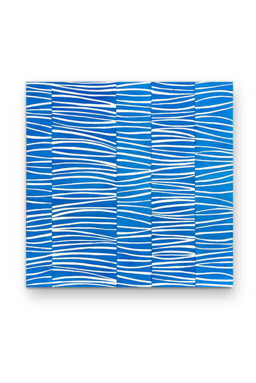 The South Pacific (UNFRAMED original abstract acrylic painting on stretched canvas, 36 x 36 inches)