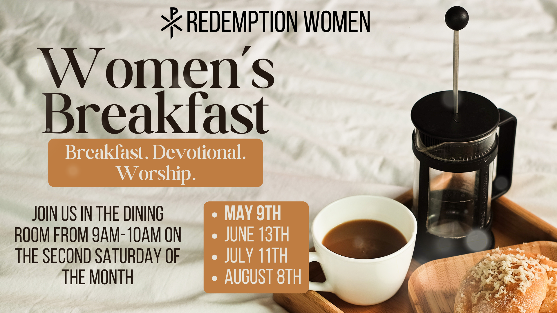 redemption women || breakfast may 9th