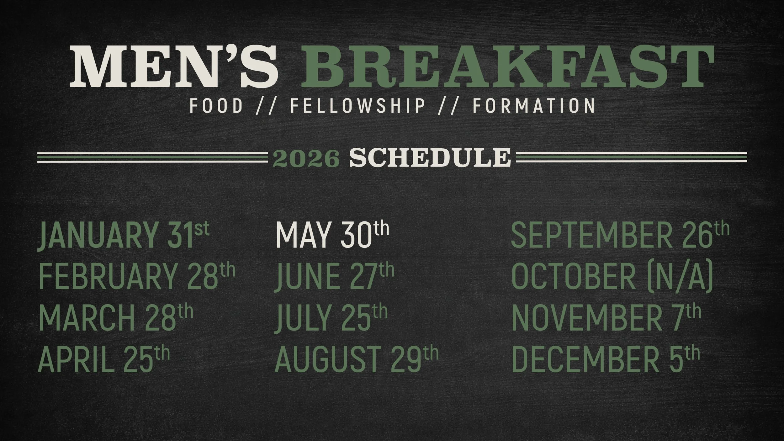 redemption men || 8:00am in the dining room