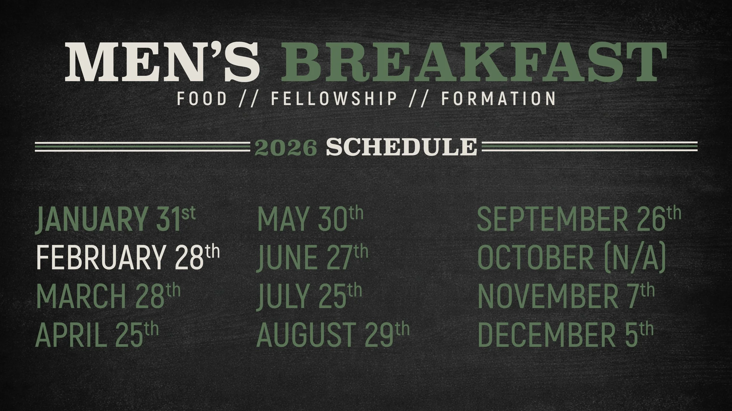 REDEMPTION MEN || SATURDAY, FEBRUARY 28TH AT 8:00AM IN THE DINING ROOM