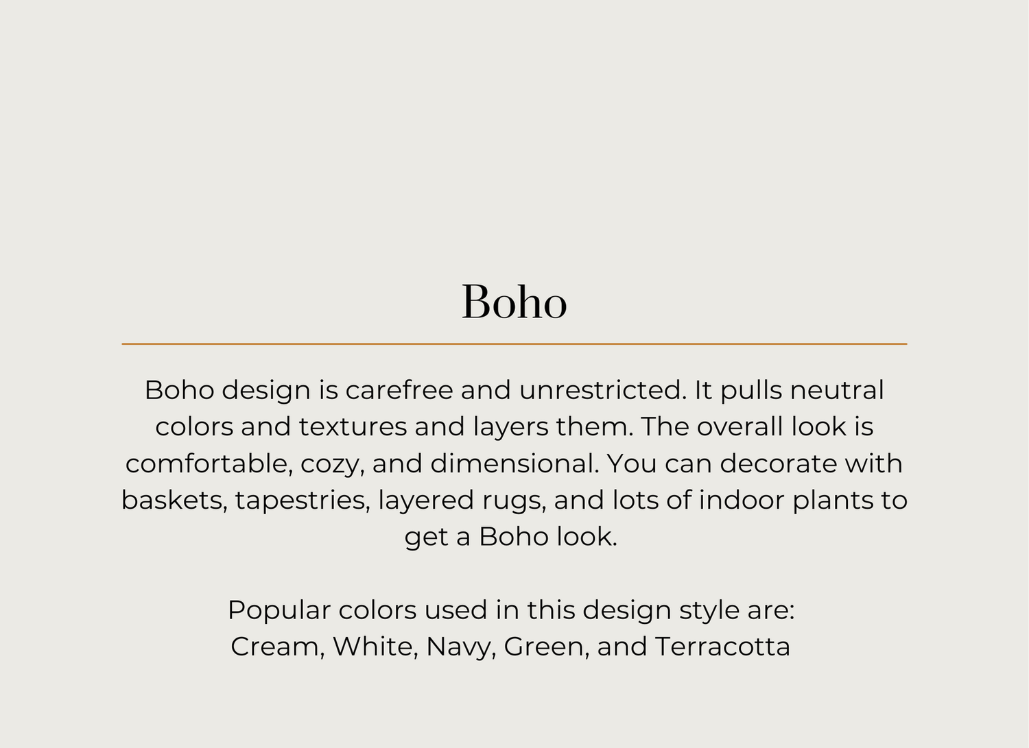 Modern Boho Interior Design Style Pre-Selected Paint Color Palette - Sherwin Williams Paint ...