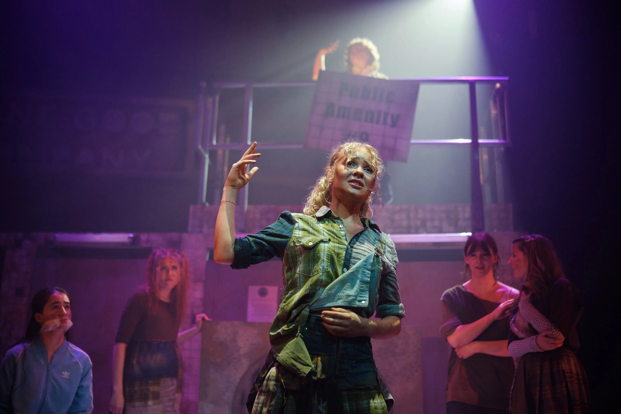 Hugo Dodsworth | Performance Design | Urinetown: The Musical | the egg | May 2026 | Lighting Design by Hugo Dodsworth | Photography by Jack Offord
