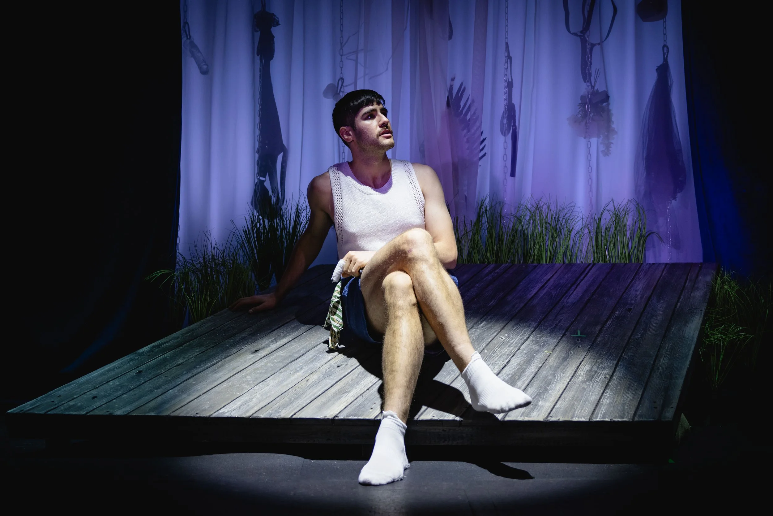 Hugo Dodsworth | Performance Design | Sugar Daddy | Underbelly Boulevard | March 2026 | Set & Video Design by Hugo Dodsworth | Photography by Mark Senior