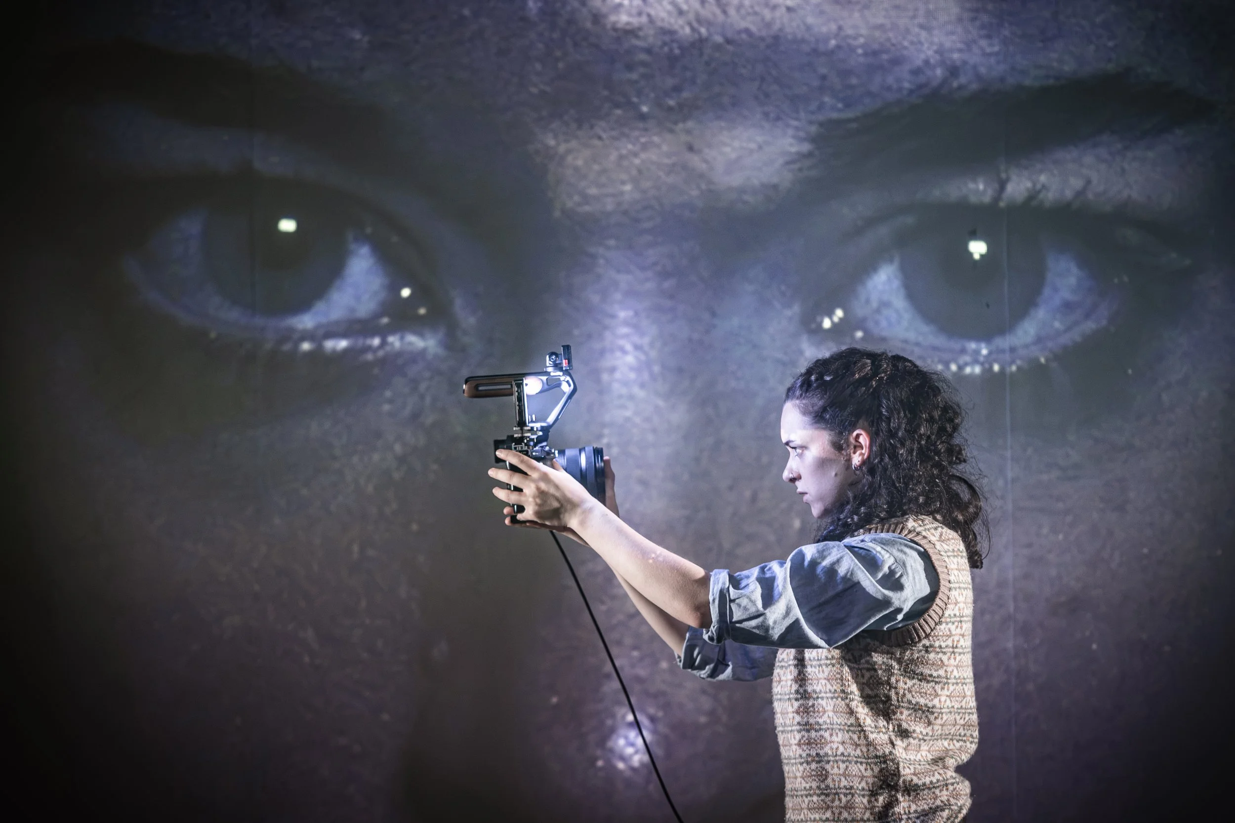 Hugo Dodsworth | Performance Design | ENEMY! | Tobacco Factory Theatres | July 2026 | Video Design by Hugo Dodsworth | Photography by Craig Fuller
