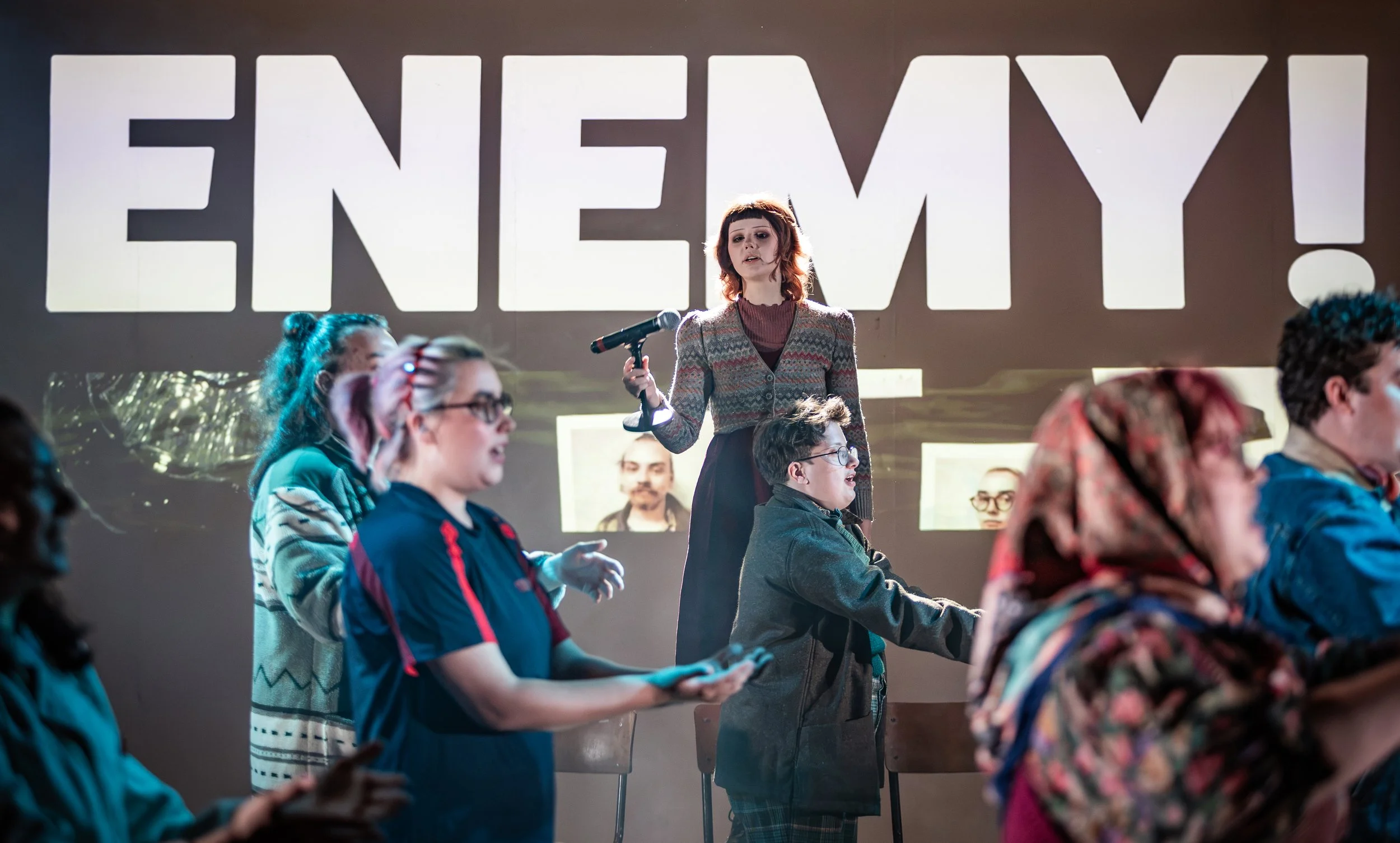 Hugo Dodsworth | Performance Design | ENEMY! | Tobacco Factory Theatres | July 2026 | Video Design by Hugo Dodsworth | Photography by Craig Fuller